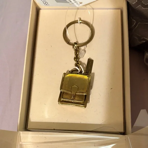 Coach Gold Mini Backpack Keychain - Picture 1 of 5